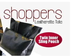 Shoppers Leatherette Tote With Twin Inner Sling Pouch