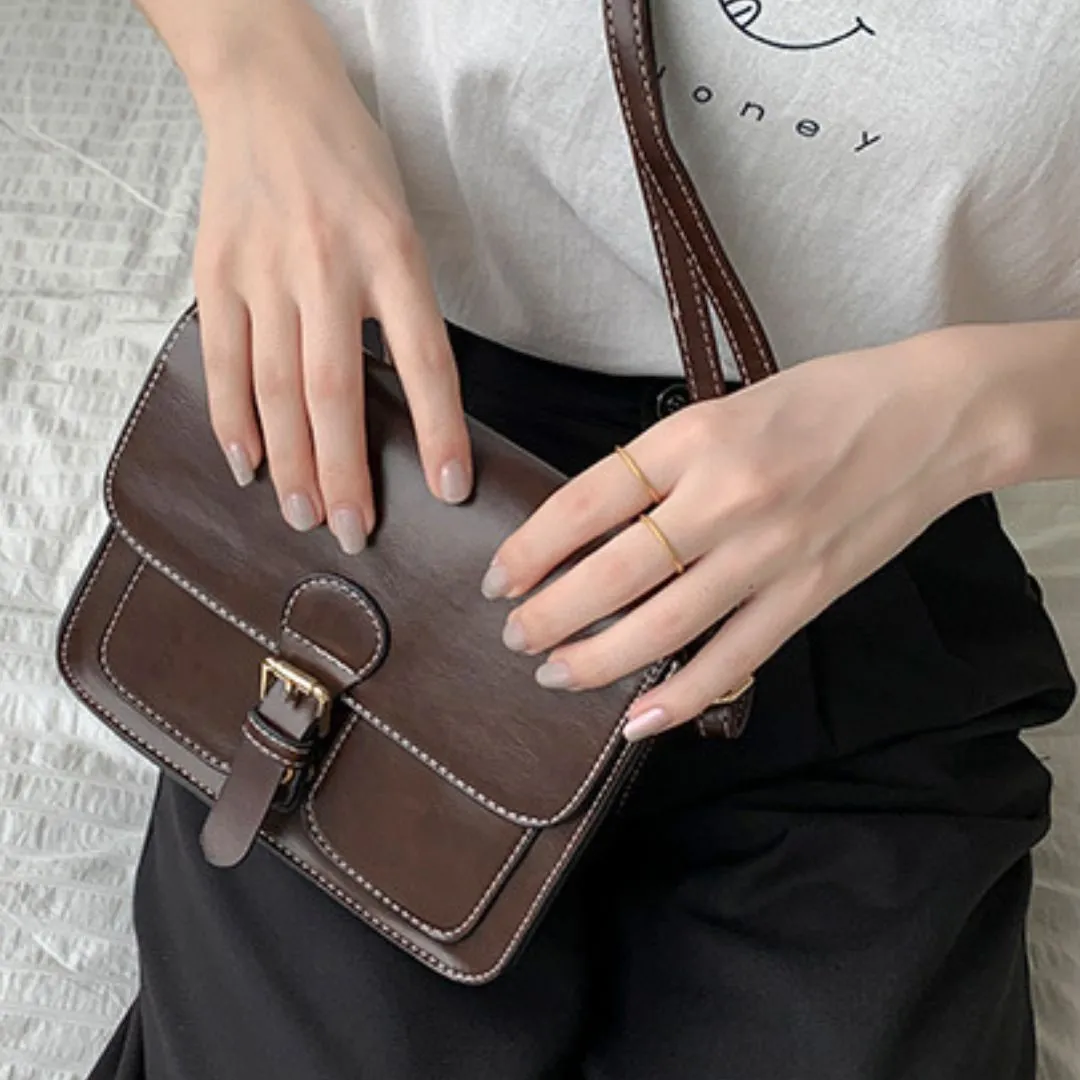 Soft Leather Crossbody Messenger Bag