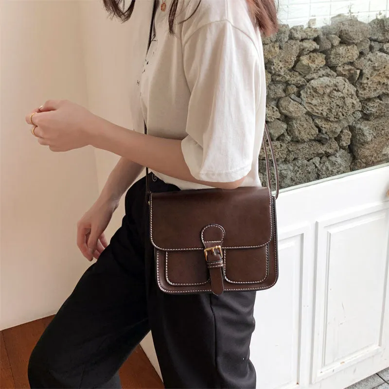 Soft Leather Crossbody Messenger Bag