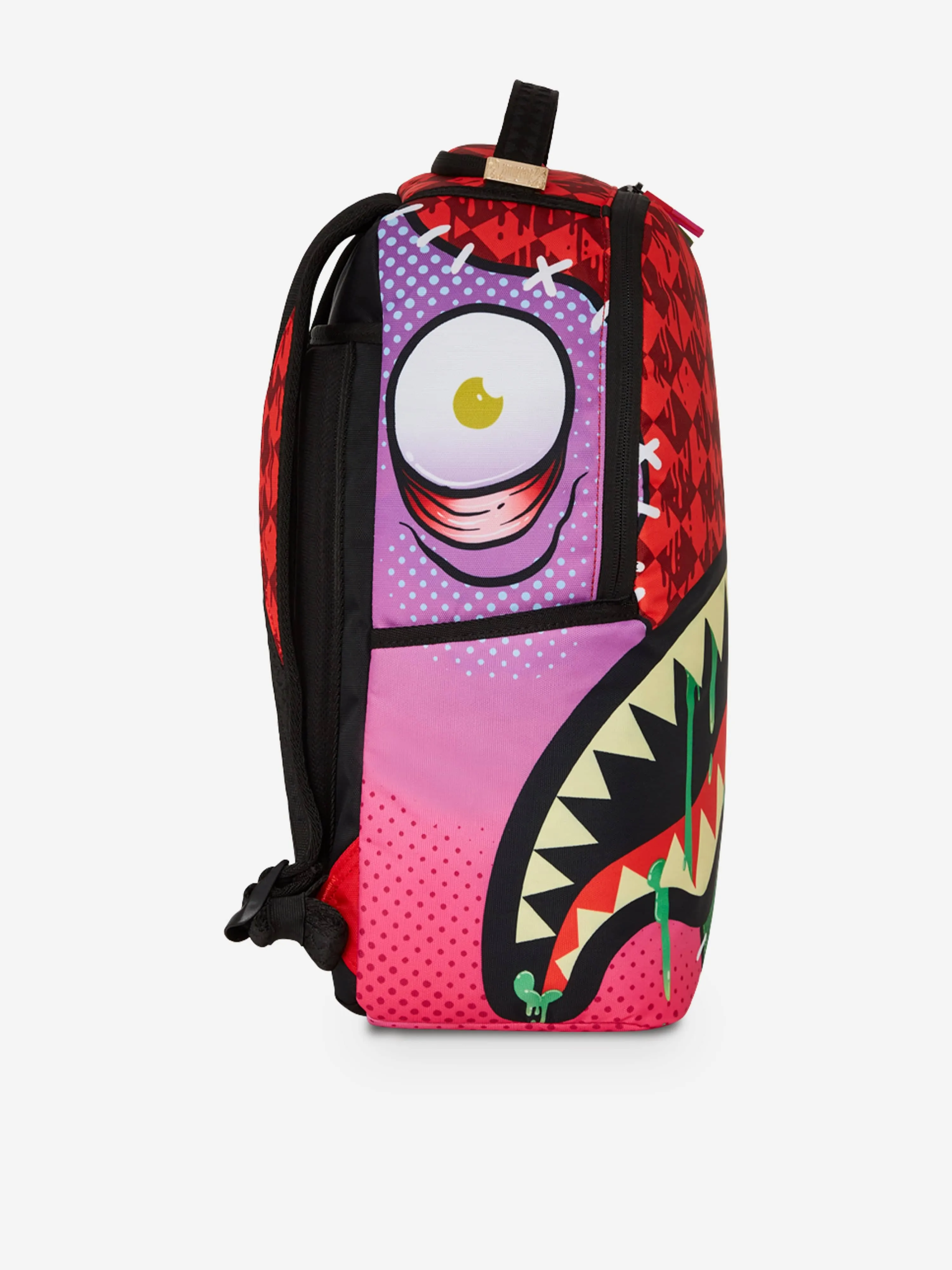 Sprayground Kids Cut Up Stitched Zombie DLXSR Backpack in Multicolour (45.72 cm)