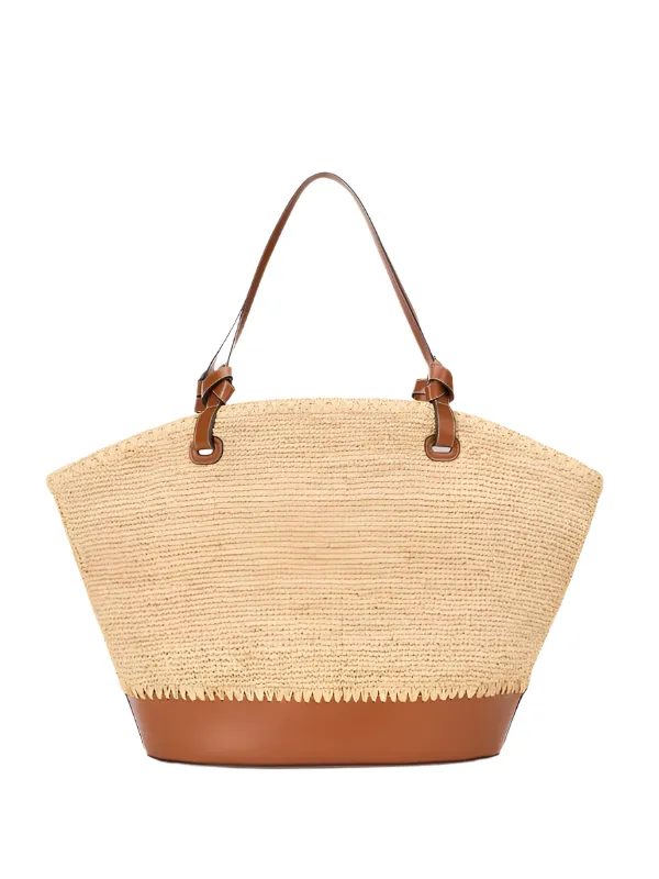 Squillo Raffia Tote in Natural Tan