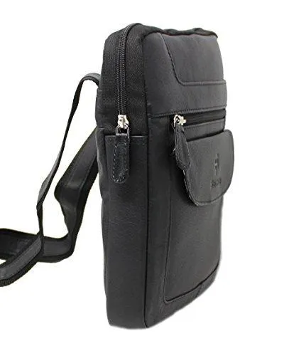 STARHIDE Mens Womens Soft Genuine Leather Travel Messenger Bag for Ipad Tablet 505