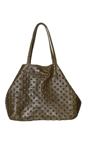 Streets Ahead Charlotte Pyramid Embossed Large Leather Tote