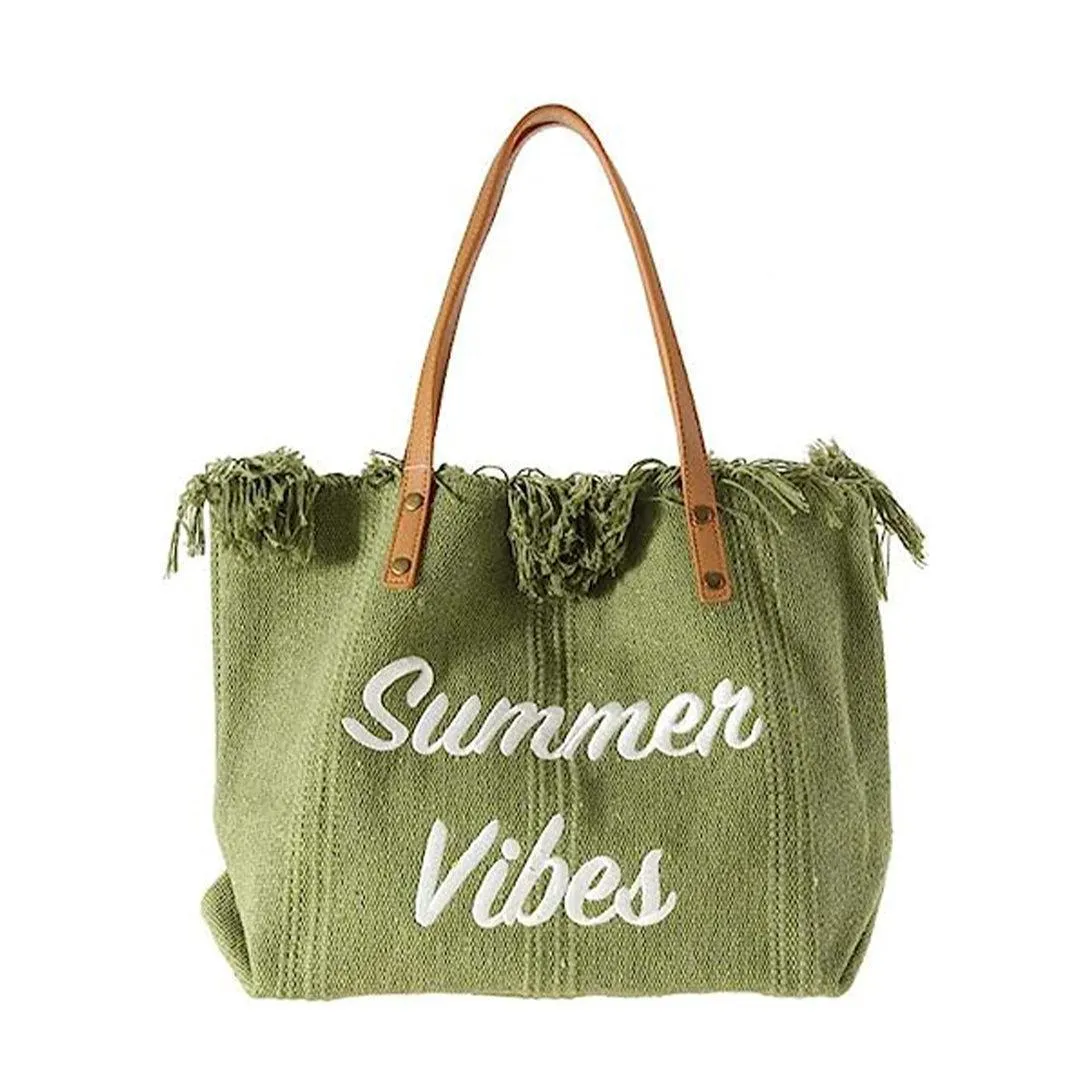 Summer Vibes Canvas Handbag