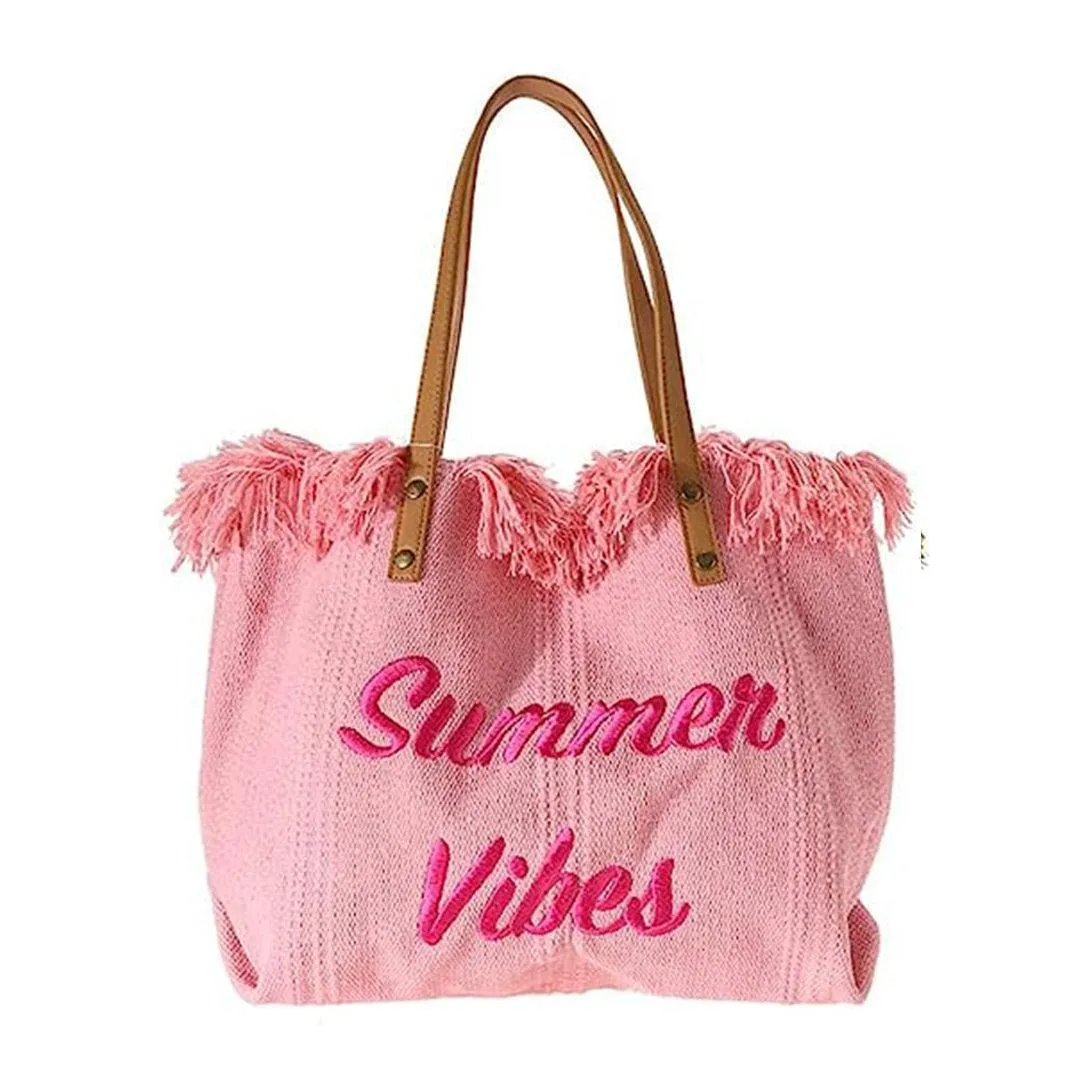 Summer Vibes Canvas Handbag