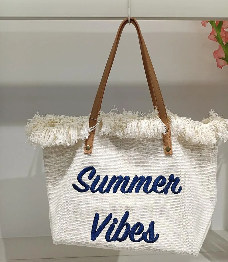 Summer Vibes Canvas Handbag