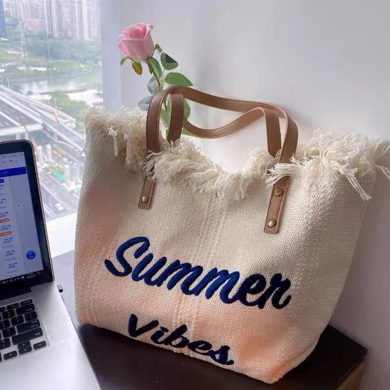 Summer Vibes Canvas Handbag