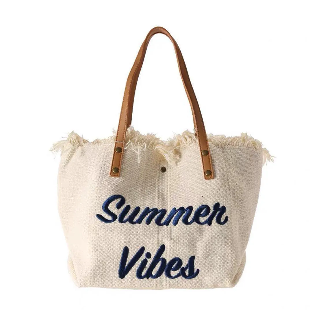 Summer Vibes Canvas Handbag