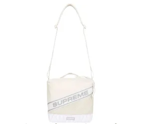 Supreme Logo Shoulder Bag White