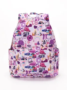 Taylor Swift Purple Kids Girls Music Tour Backpack