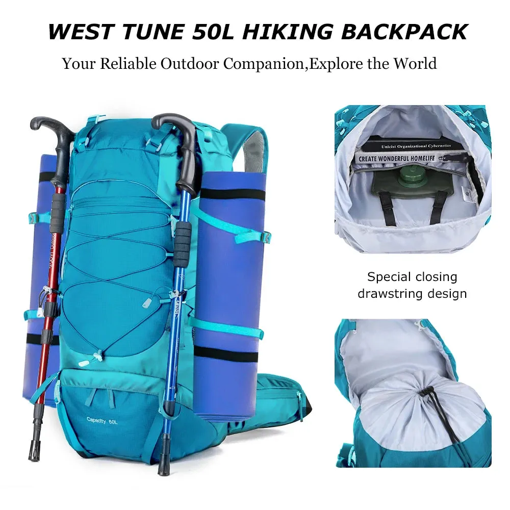 TEEK - 50L Hiking Backpack with Rain Cover