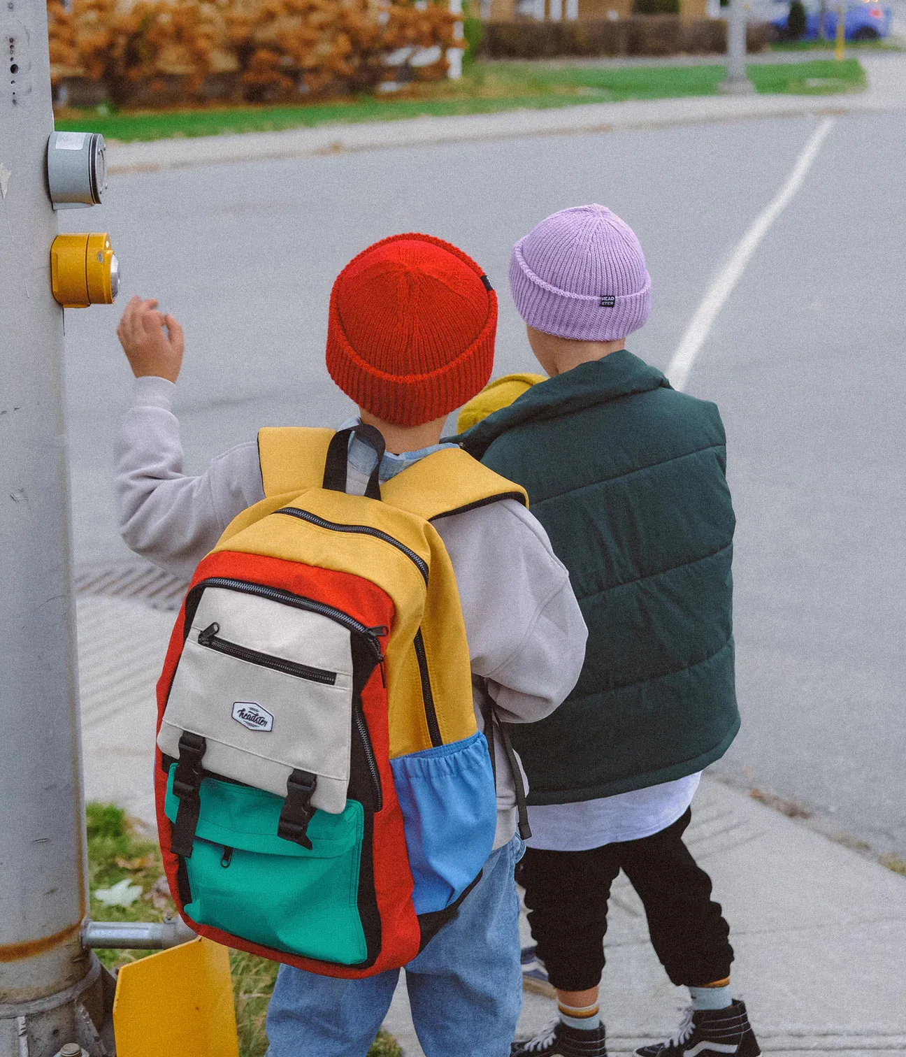 The Colourblock School Backpack Bag - Blue Atoll