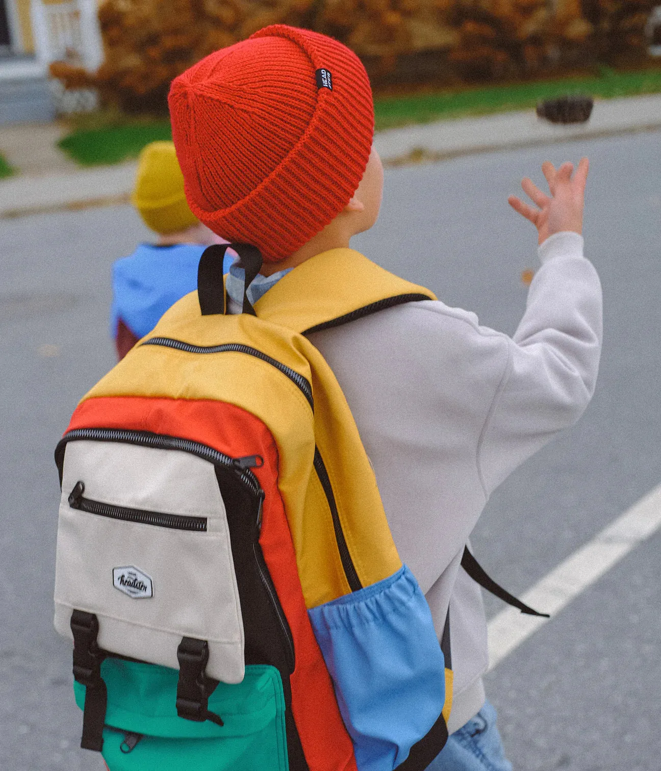 The Colourblock School Backpack Bag - Blue Atoll