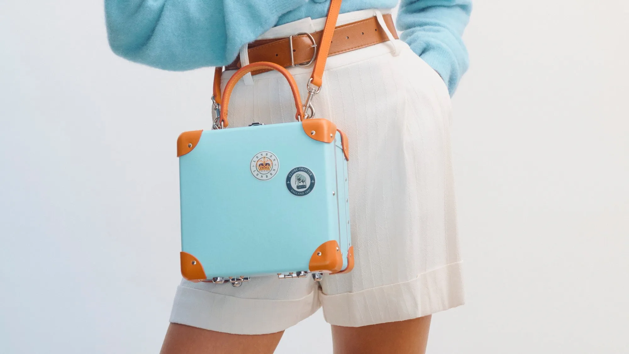 The London Square Collection · London Square | Pastel Blue/Pumpkin