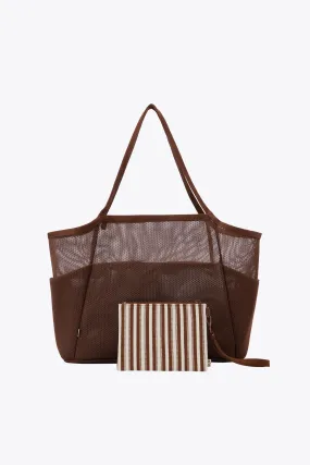 The Mesh Beach Tote in Maple