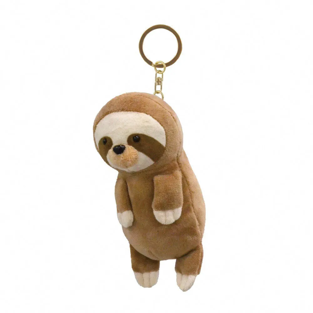 Tsumamikko plush keychain plush toy pendant with hanging ring with zipper key ring cute healing auspicious sheep panda bear sloth