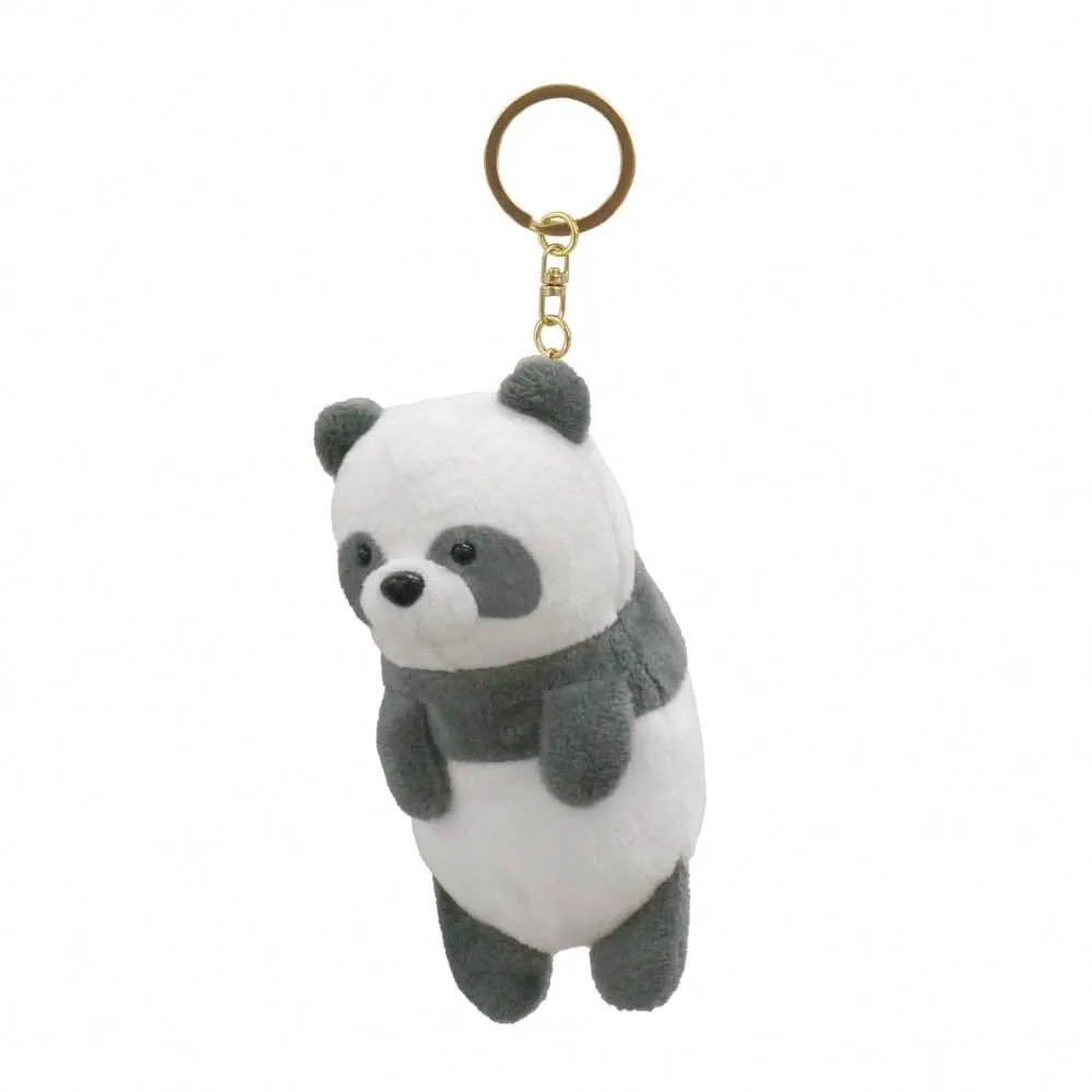 Tsumamikko plush keychain plush toy pendant with hanging ring with zipper key ring cute healing auspicious sheep panda bear sloth