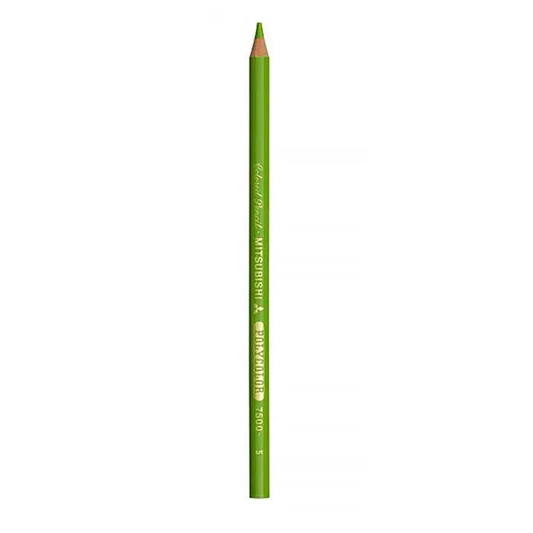 UNI K7500 Soft Sketch Design Basic Colored Pencils Polycolor Monochrome Yellow Green One dozen (12 pcs)