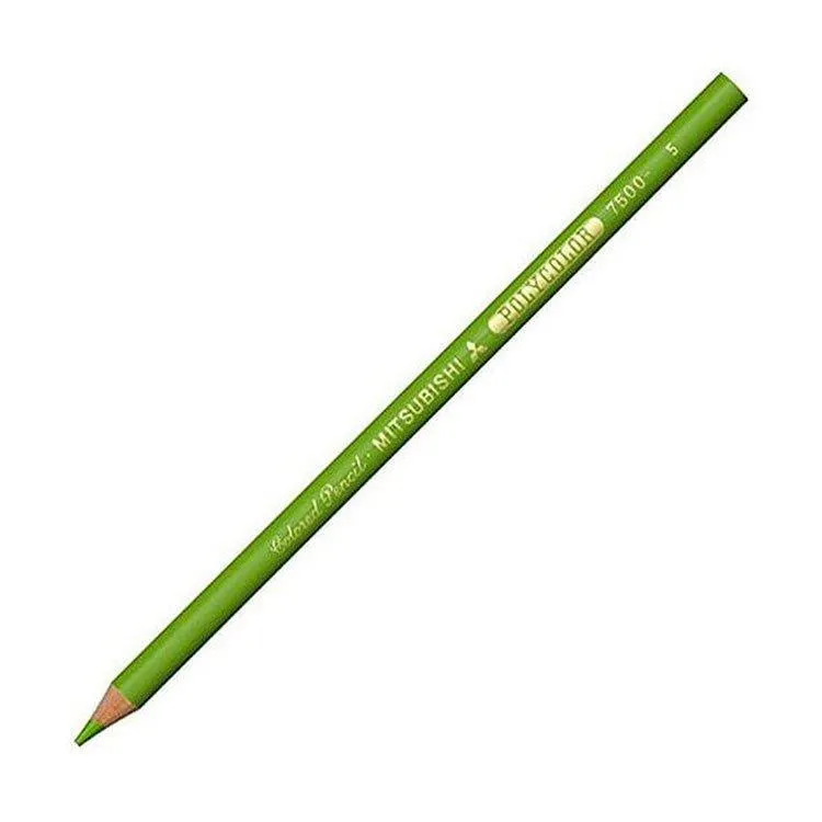 UNI K7500 Soft Sketch Design Basic Colored Pencils Polycolor Monochrome Yellow Green One dozen (12 pcs)