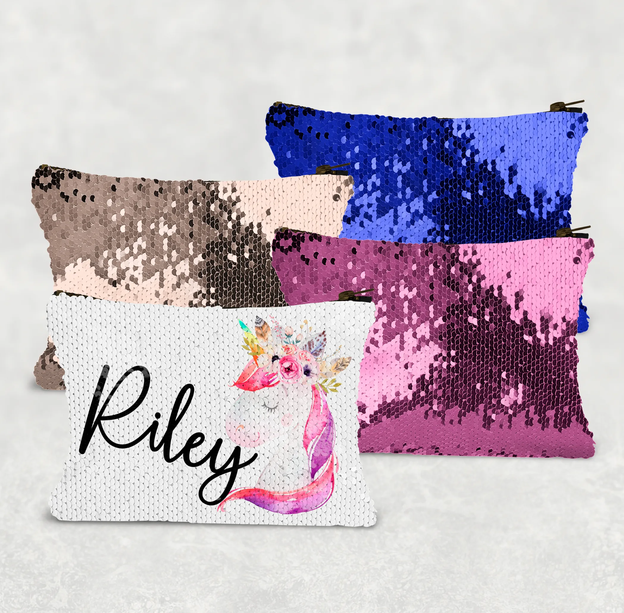 Unicorn Personalised Sequin Bag