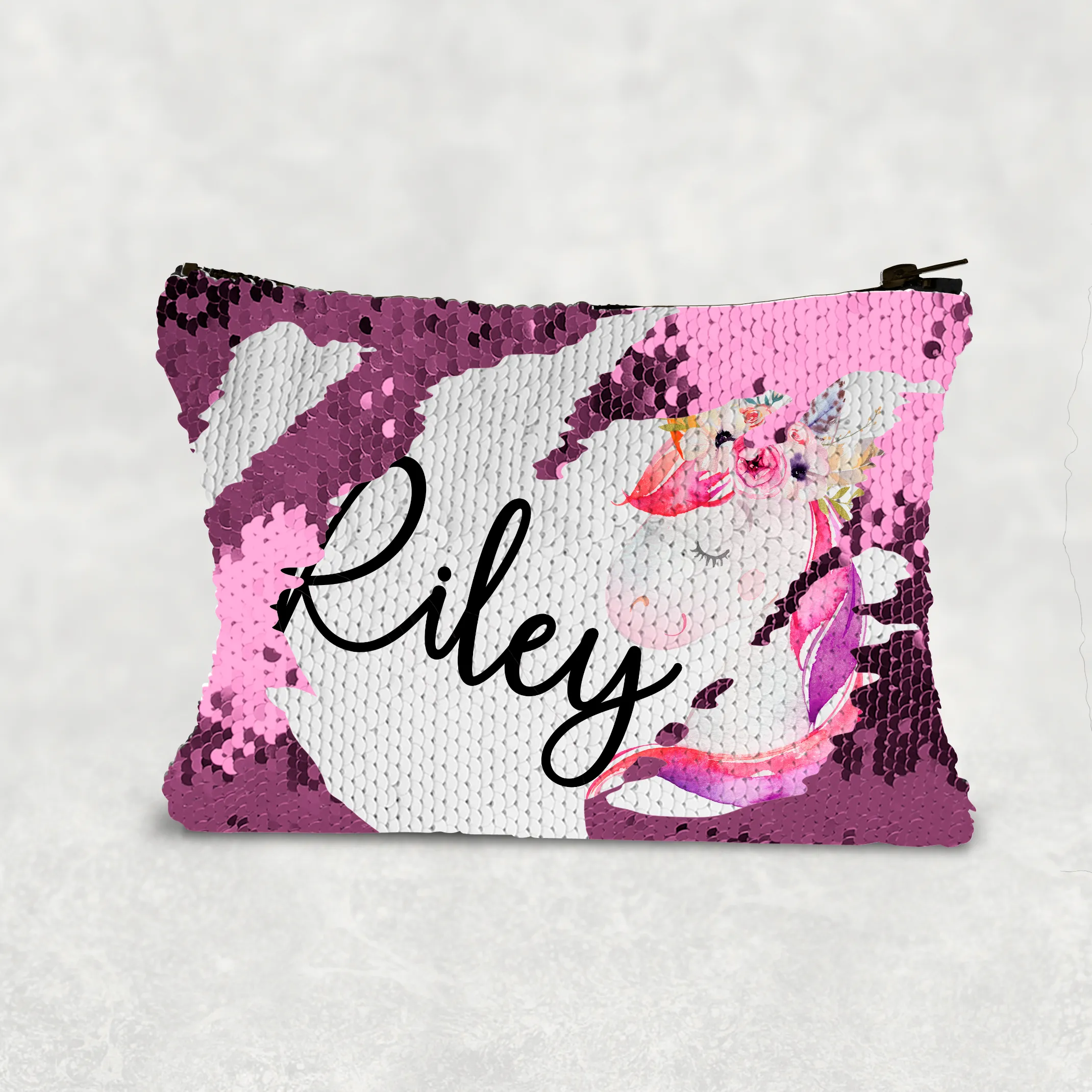 Unicorn Personalised Sequin Bag