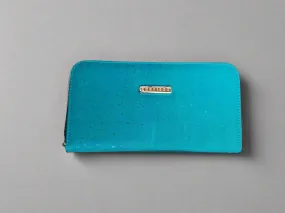 Unique Turquoise Cork Wallet: Handcrafted and Sustainable