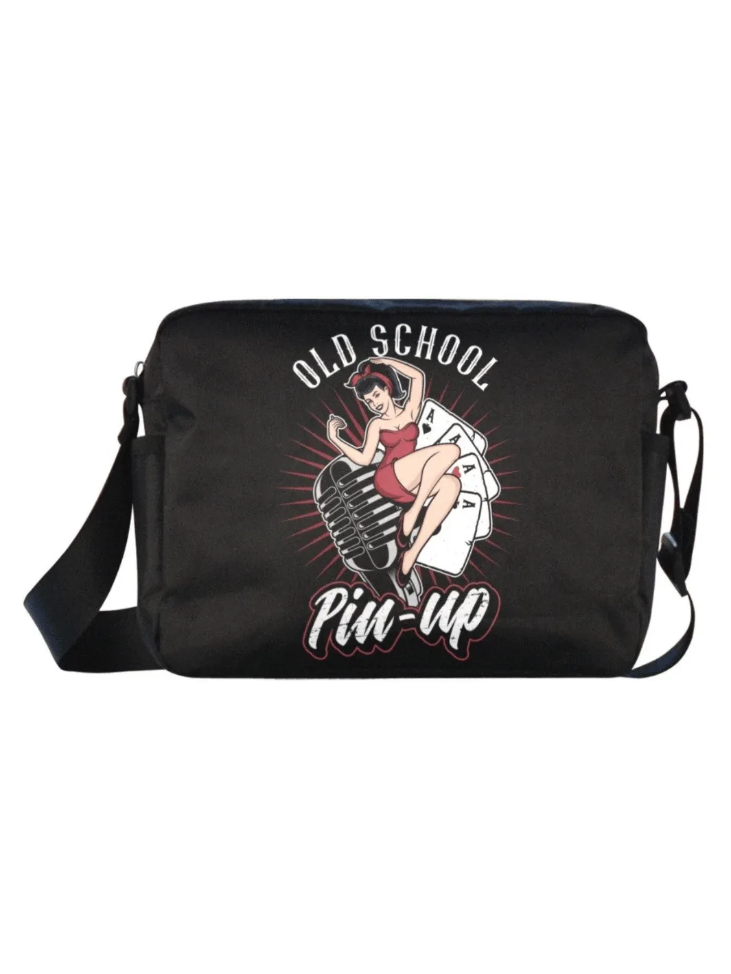 UNISEX Crossbody Nylon Satchel Bag OLD SCHOOL PINUP