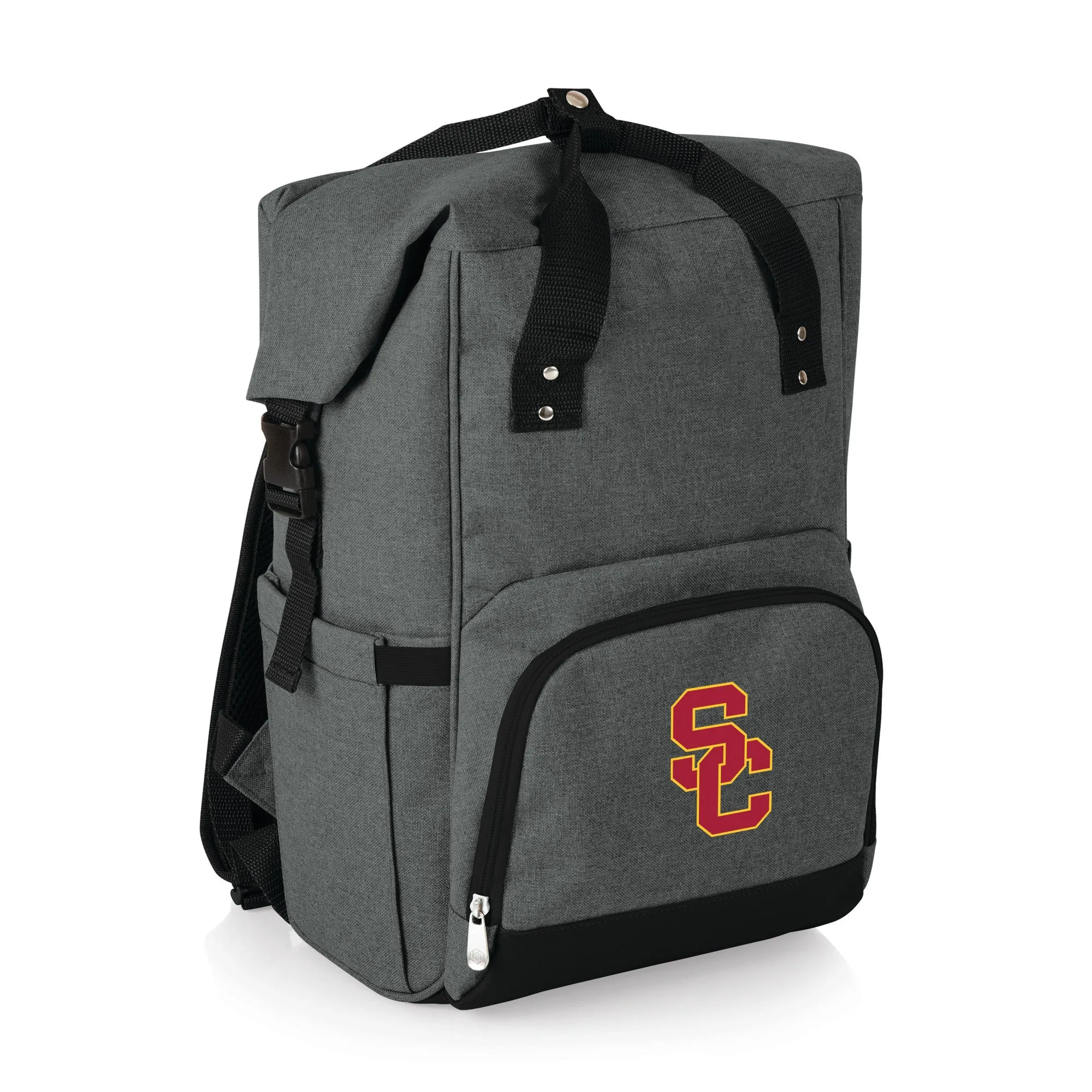 USC Trojans - On The Go Roll-Top Backpack Cooler