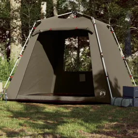 vidaXL Fishing Tent 4-Person Olive Green Quick Release