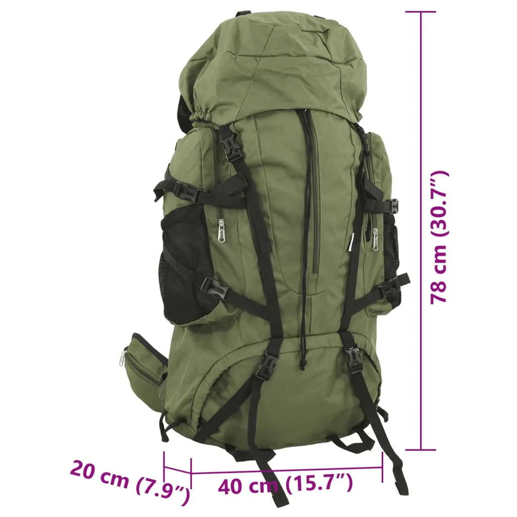 vidaXL Hiking Backpack Army Green 80 L Oxford Fabric