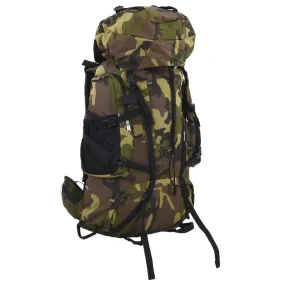 vidaXL Hiking Backpack Green Camouflage 60 L Oxford Fabric