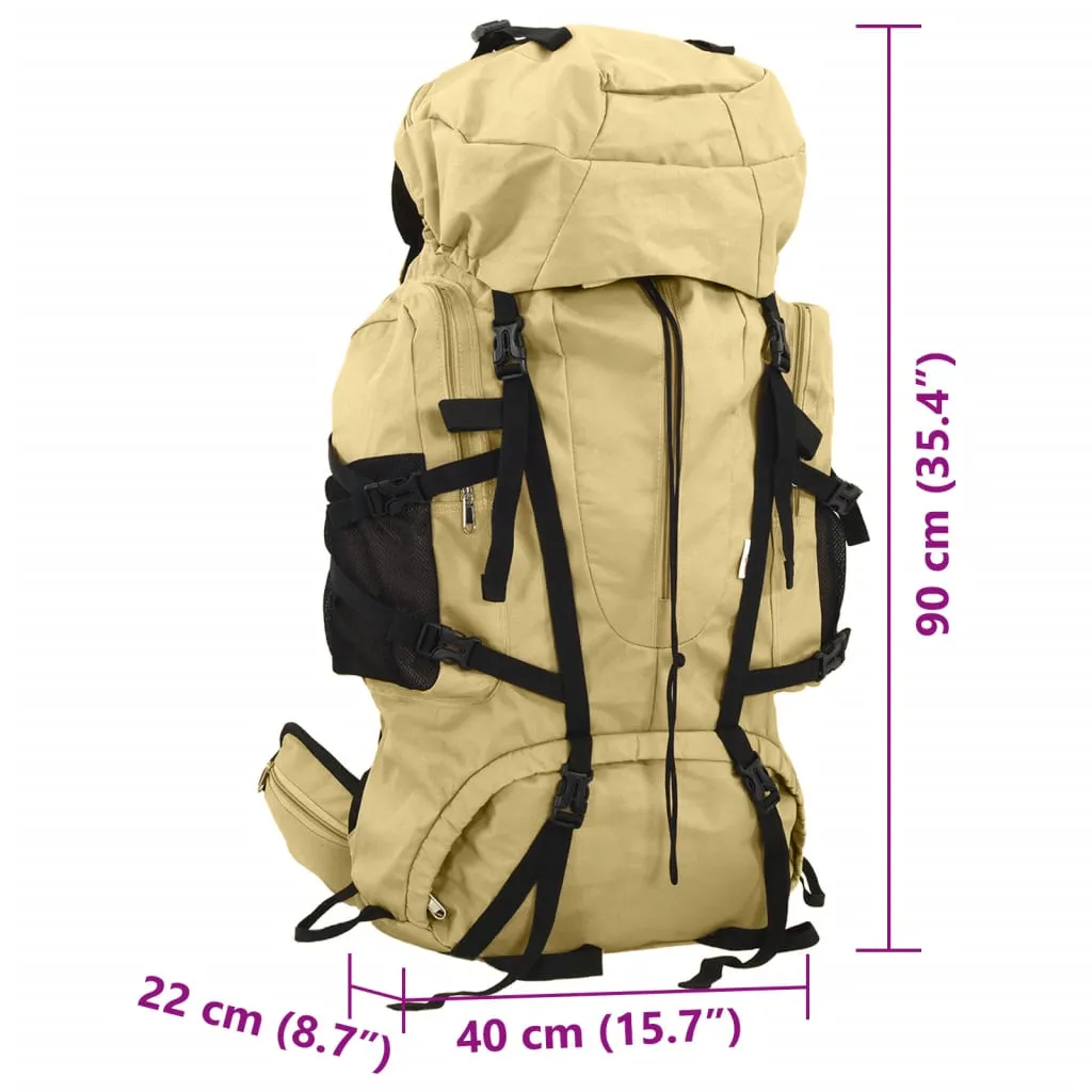 vidaXL Hiking Backpack Khaki 100 L Oxford Fabric