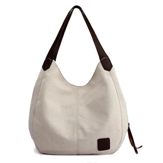 Vintage Canvas Large Capacity Shoulder Bag