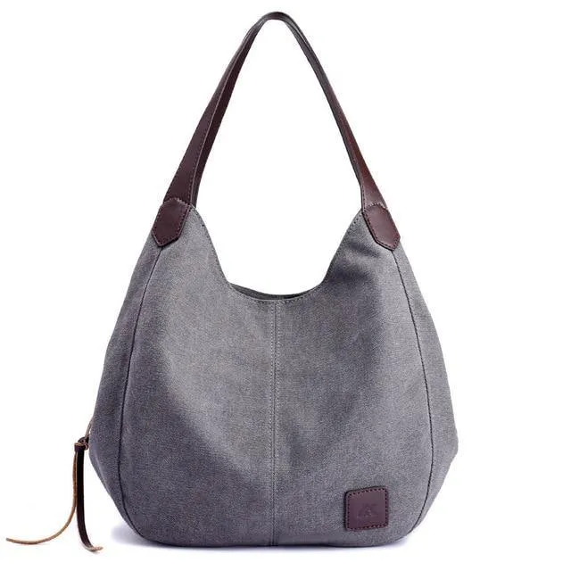 Vintage Canvas Large Capacity Shoulder Bag