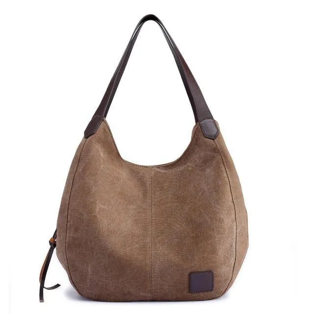 Vintage Canvas Large Capacity Shoulder Bag