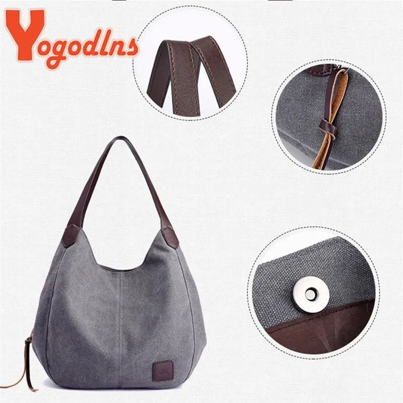 Vintage Canvas Large Capacity Shoulder Bag