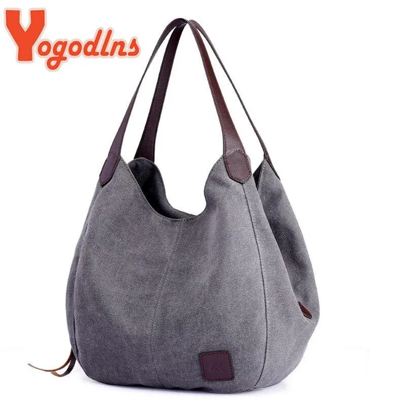 Vintage Canvas Large Capacity Shoulder Bag