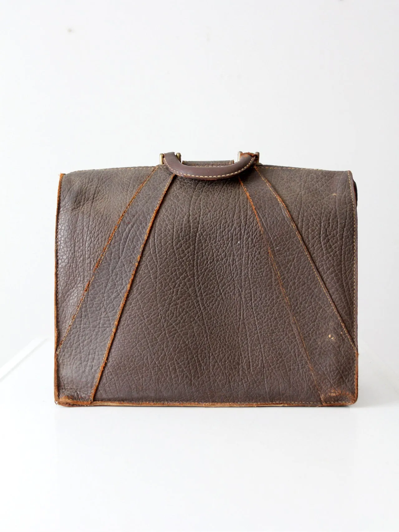 vintage leather briefcase