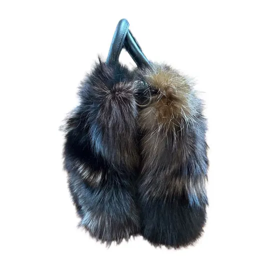 Volare Ladies Multi-Color Fox Fur Handbag