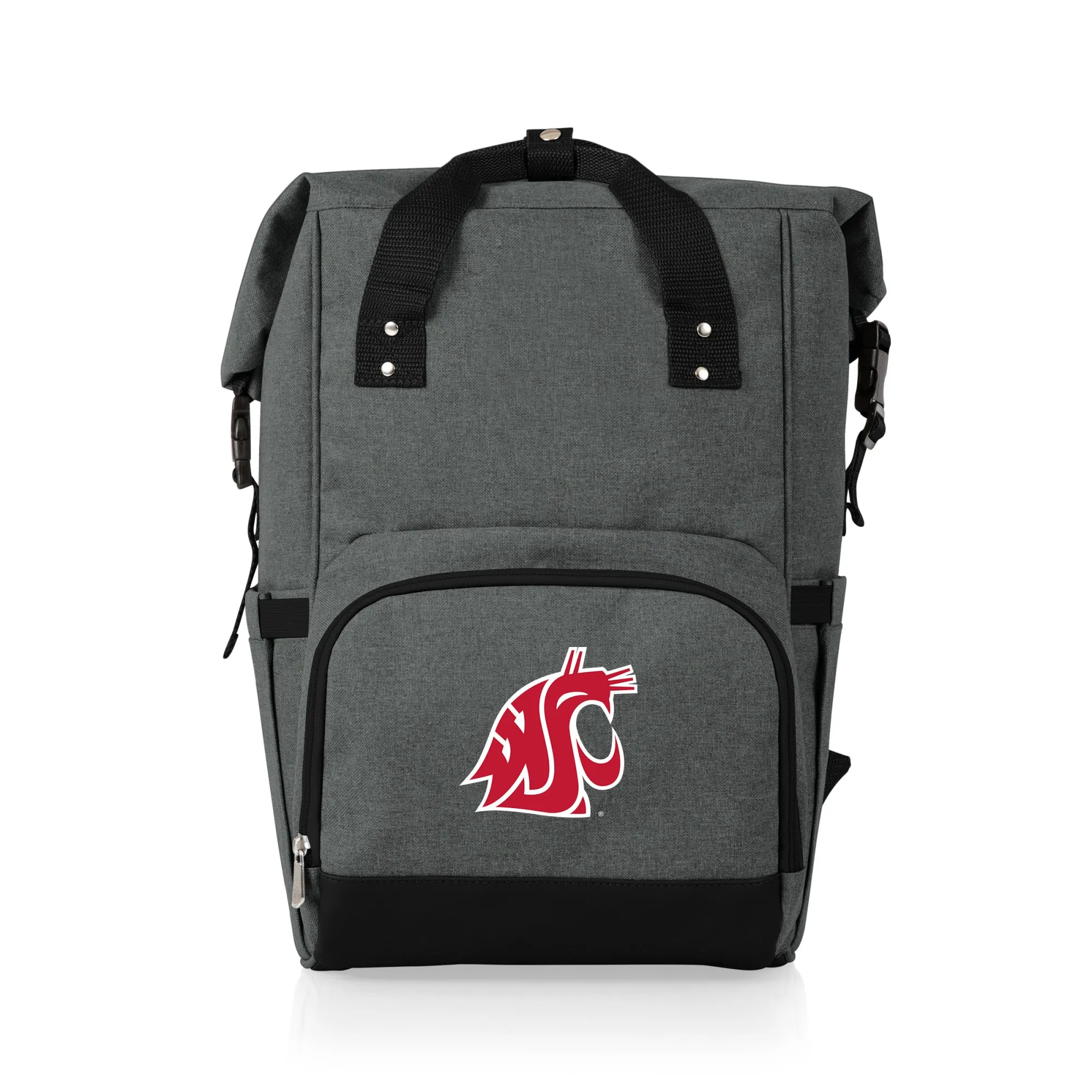 Washington State Cougars - On The Go Roll-Top Backpack Cooler