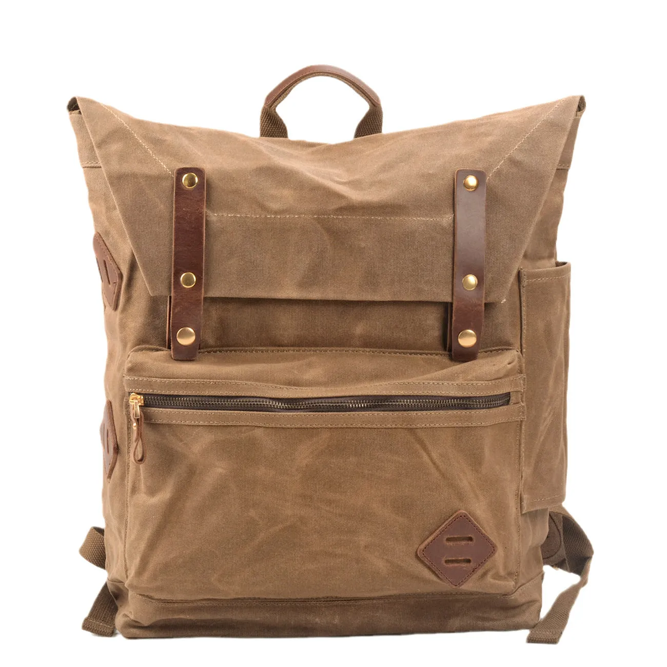 Waxed Canvas Backpack Travel Backpack Hiking Rucksack