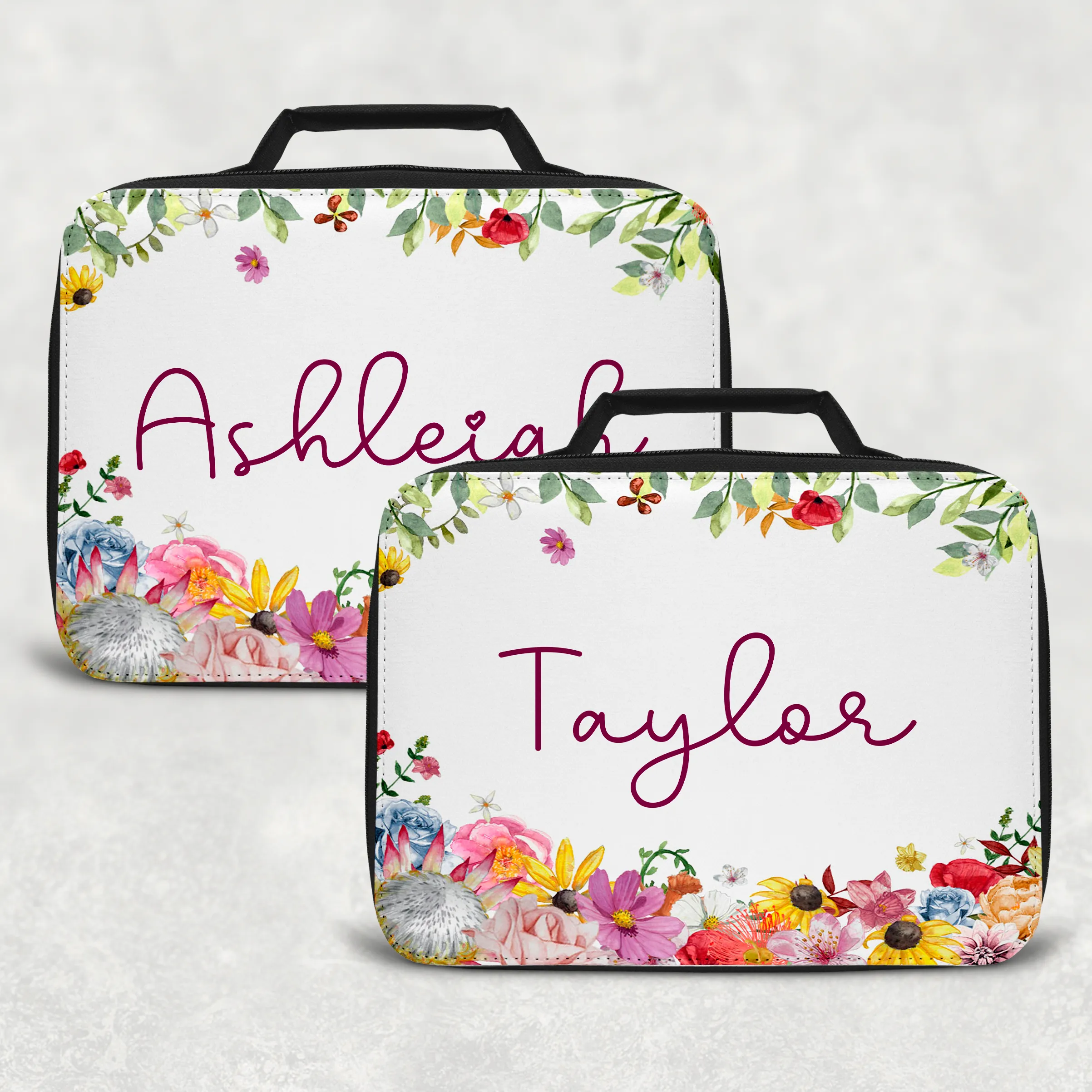 Wildflower Personalised Insulated Lunch Bag