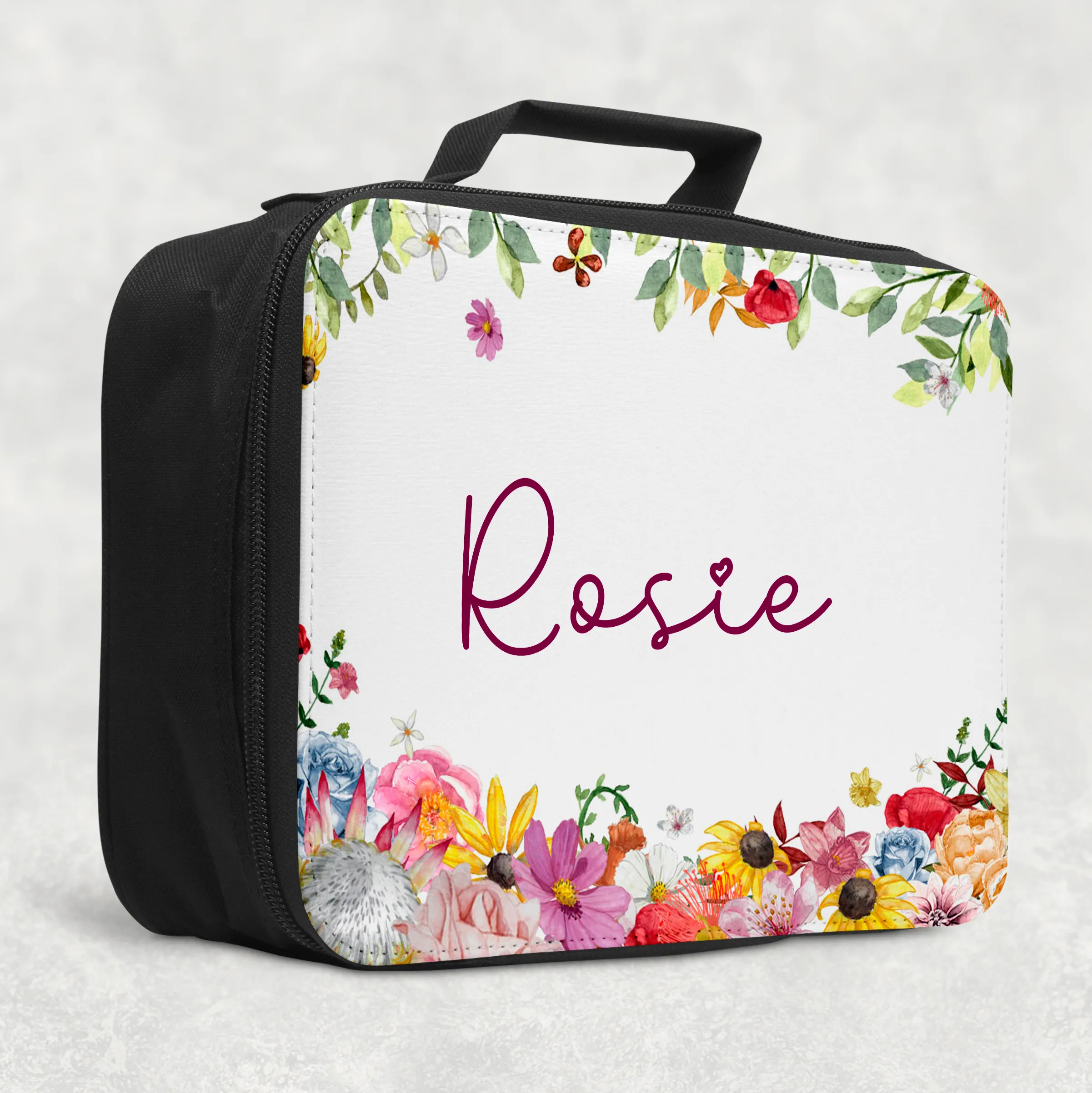 Wildflower Personalised Insulated Lunch Bag