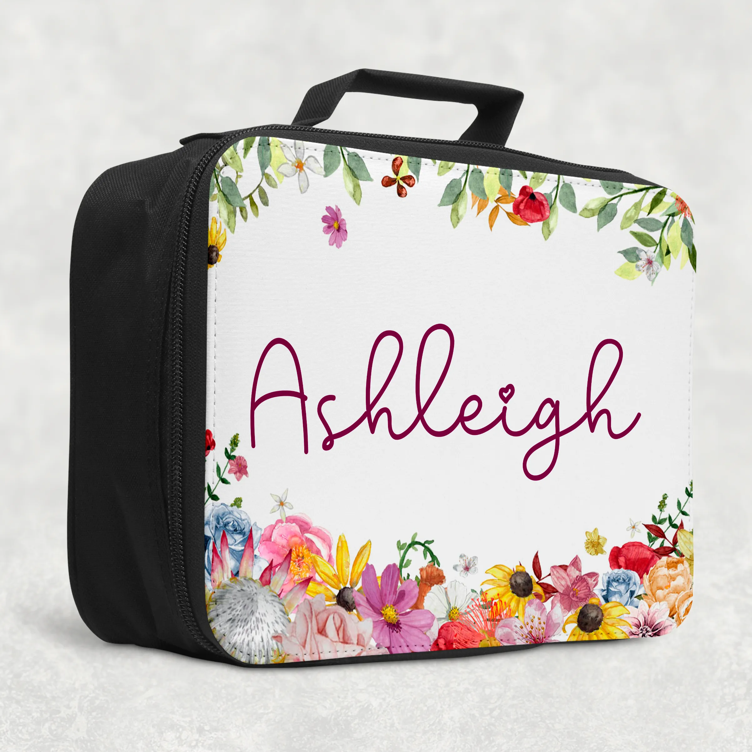 Wildflower Personalised Insulated Lunch Bag