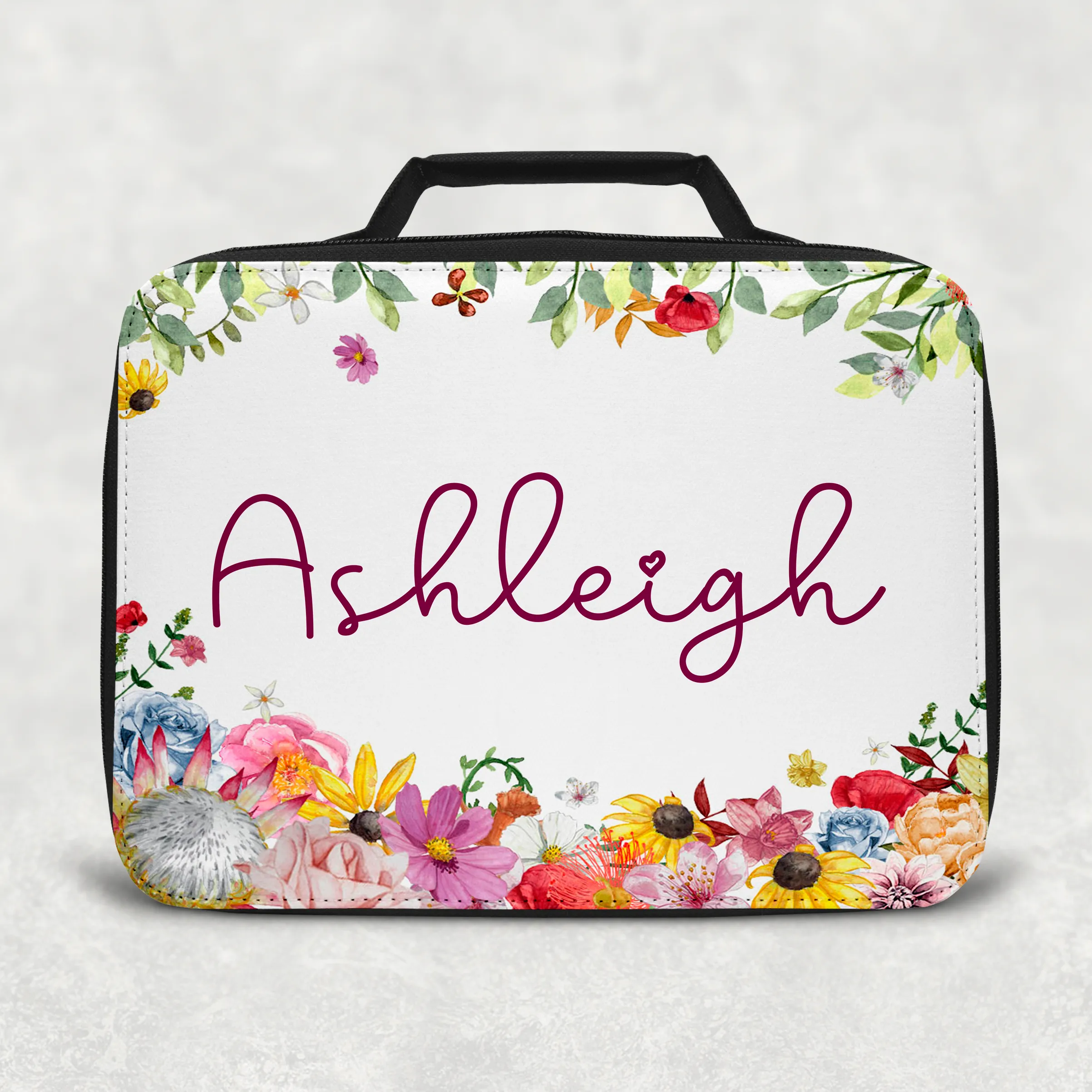 Wildflower Personalised Insulated Lunch Bag