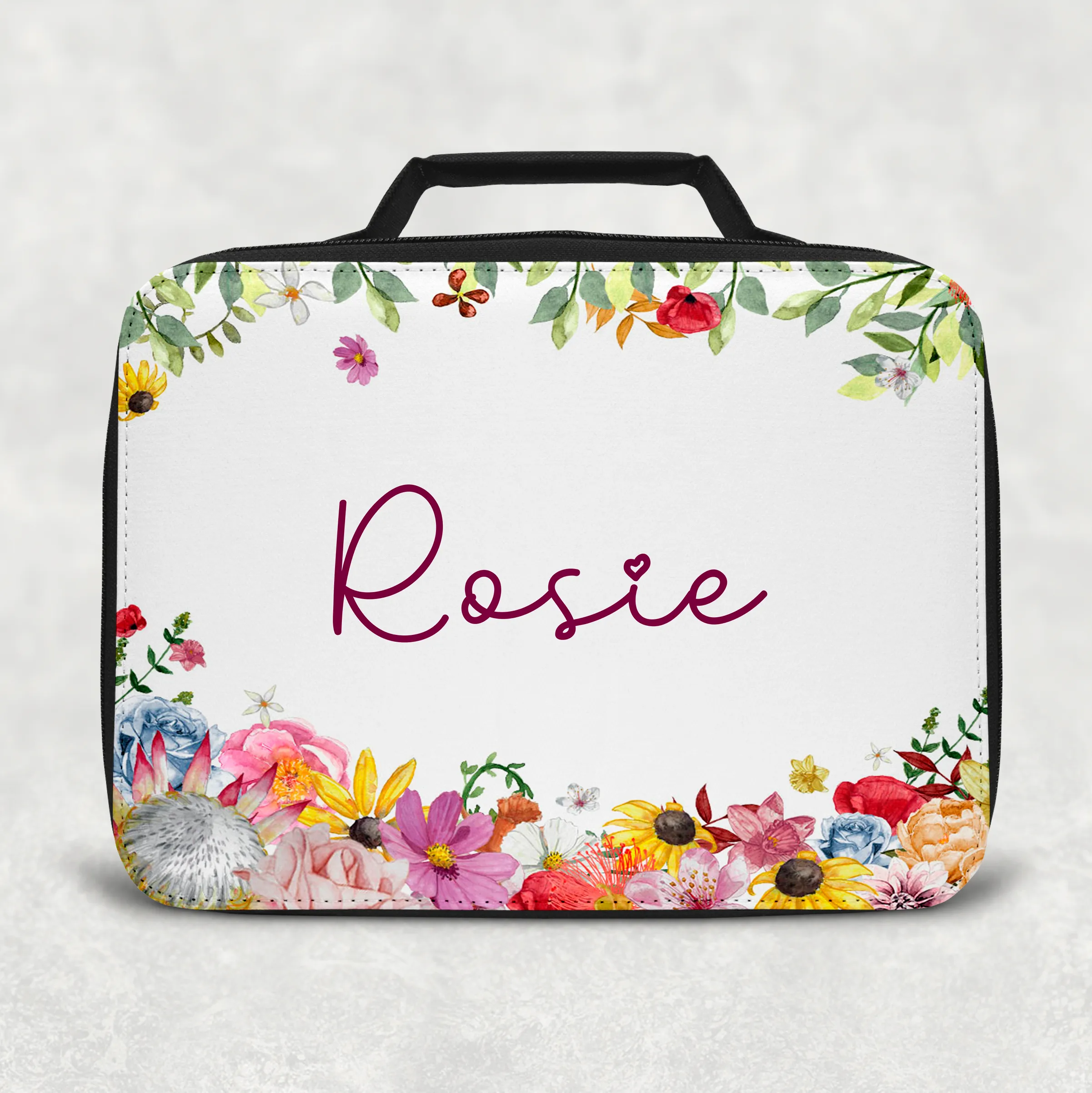 Wildflower Personalised Insulated Lunch Bag