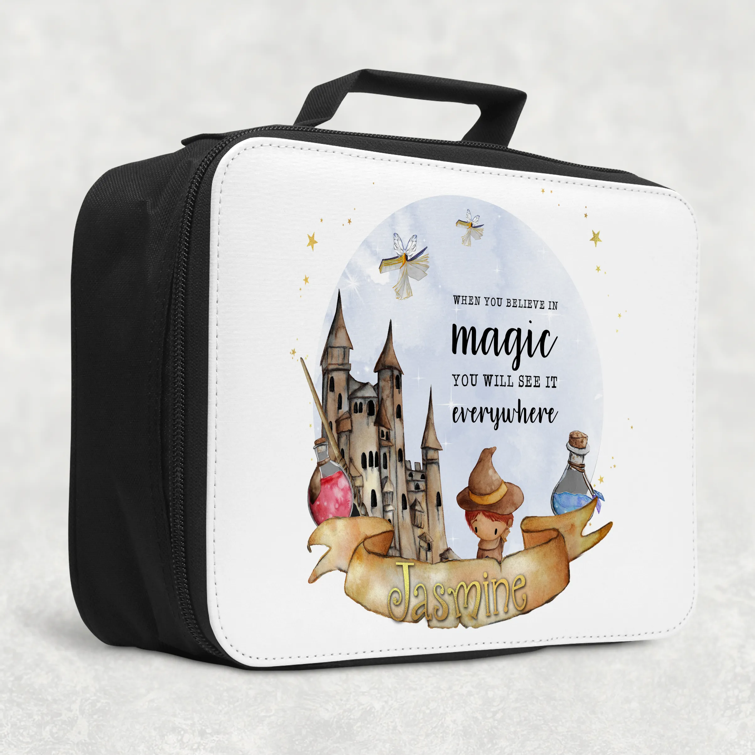 Wizard Believe in Magic Personalised Insulated Lunch Bag