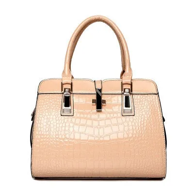 Womens PU Leather Patent Luxury Handbag