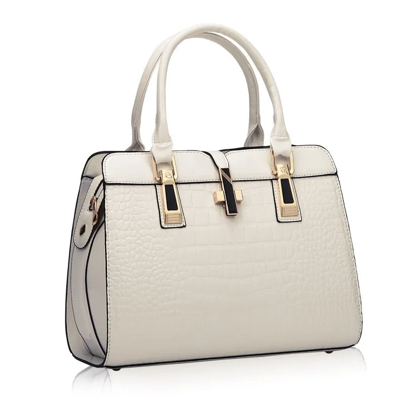 Womens PU Leather Patent Luxury Handbag