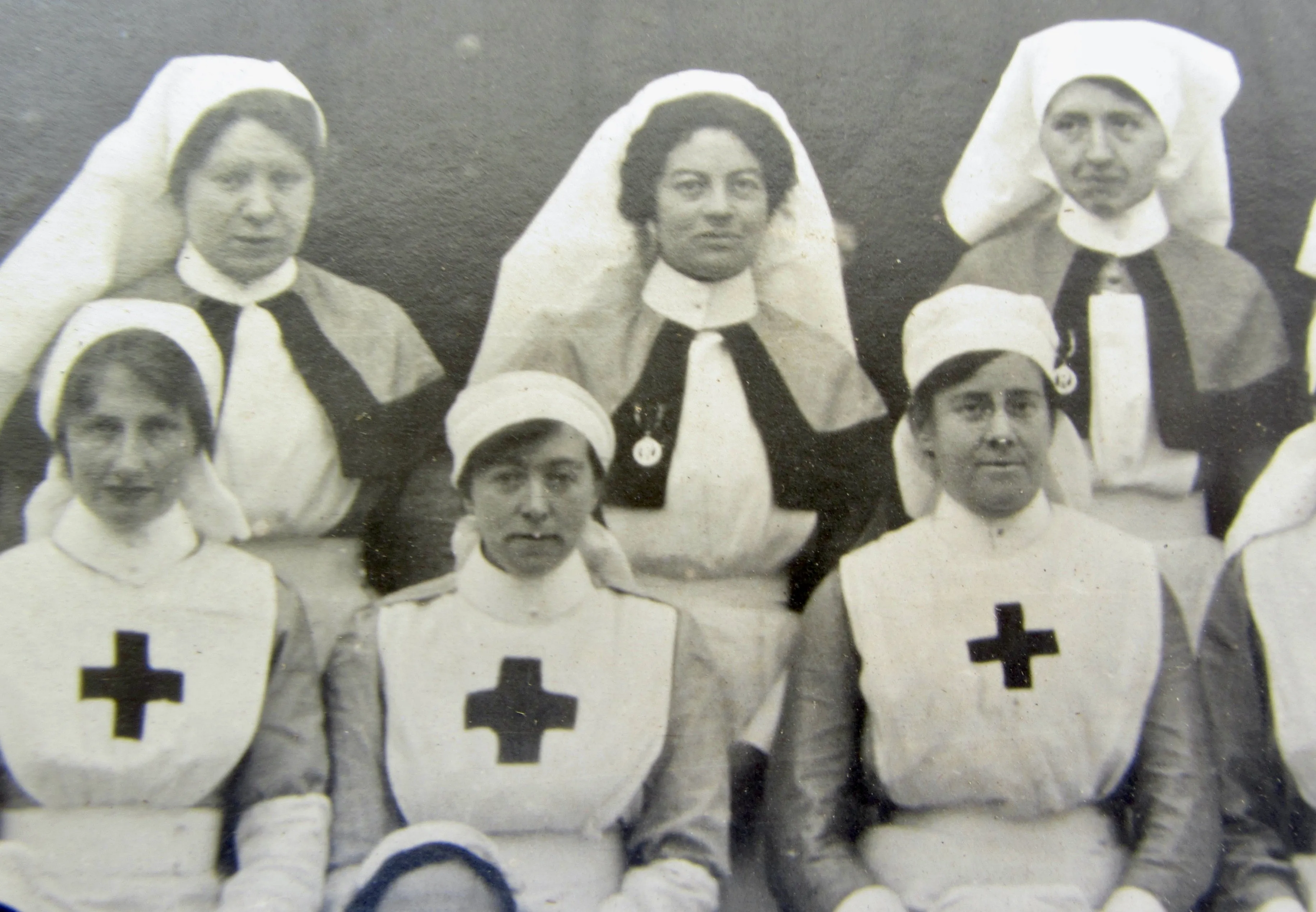 WW1 Panoramic Monochrome Photograph Of Staff At The Royal Victoria Hospital Netley